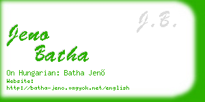 jeno batha business card
